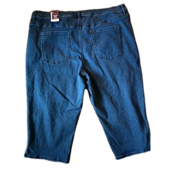 Gloria Vanderbilt Amanda Denim Capri Cropped Jeans 22W Stretch Swan Series New - Picture 2 of 13